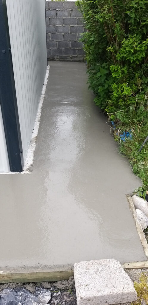 Freshly Poured Concrete Path — Alpha and Omega Refurbishment in Tuam, Galway