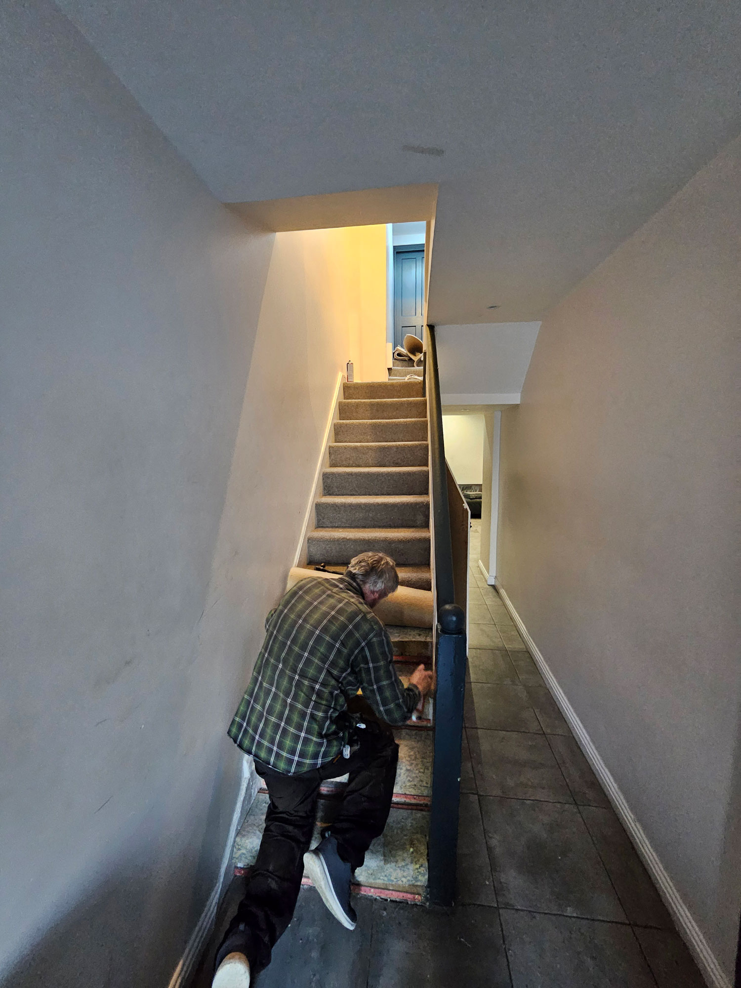 A Carpeted Stairs During Repair — Alpha and Omega Refurbishment in Tuam, Galway