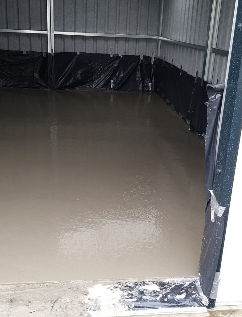 A Shed with Newly Poured Concrete — Alpha and Omega Refurbishment in Tuam, Galway