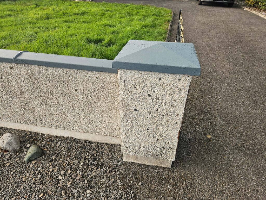 Close Up of a Newly Painted Wall Capping — Alpha and Omega Refurbishment in Tuam, Galway