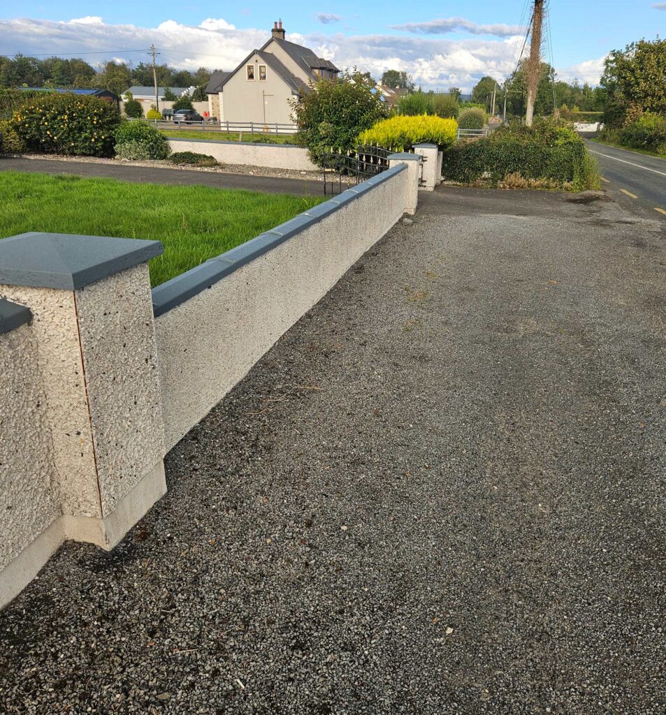 Newly Painted Wall Capping Close to Green Lawn — Alpha and Omega Refurbishment in Tuam, Galway