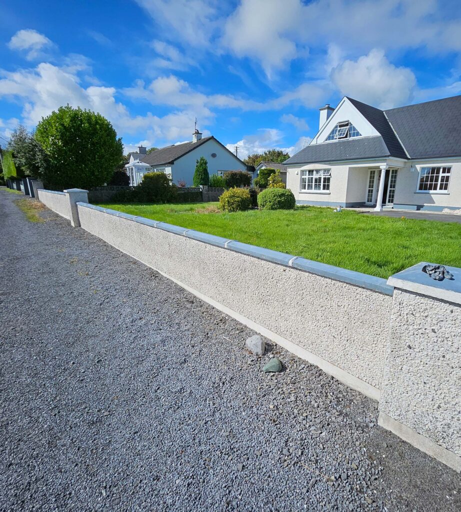 Unpainted Low Concrete Wall — Alpha and Omega Refurbishment in Tuam, Galway