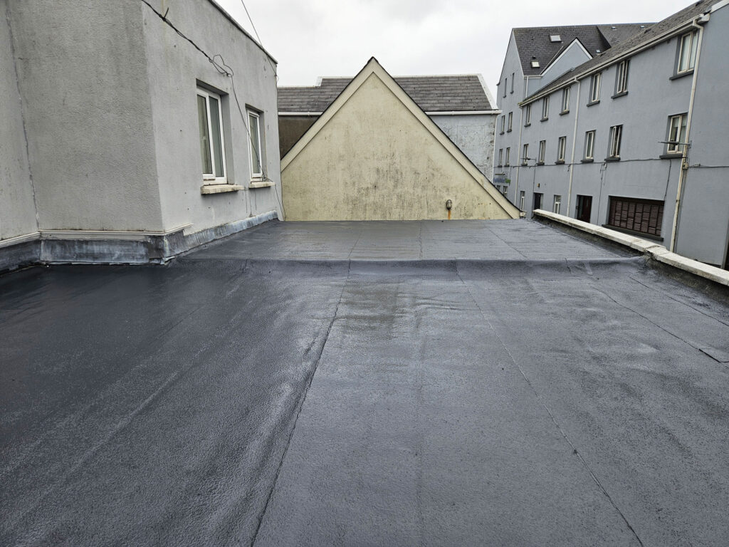 Flat Roof After Sealant Application — Alpha and Omega Refurbishment in Tuam, Galway